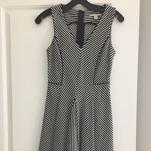Banana Republic Black & White Striped dress